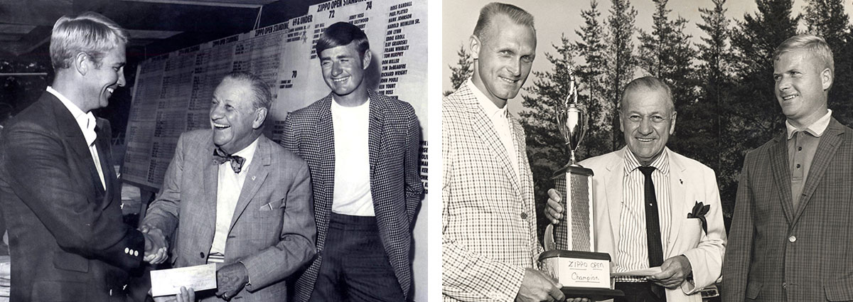 Zippo Open winners being congratulated by Mr. Blaisdell.